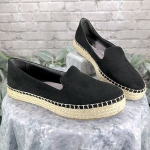 Dr. Scholl’s Black Sporty Casual Slip-on Espadrille Flats Women’s 7.5M🖤EUC🖤